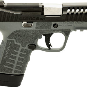 Savage Arms 67066 Stance XR Micro Frame 9mm Luger 13+1 3.20″ Stainless Steel Barrel, Black Nitride Ported Steel Slide, Gray Stainless Steel Frame w/Picatinny Rail, Gray GFN Grip, Ambidextrous
