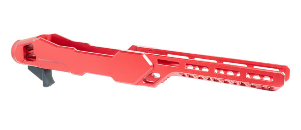 173237 Timber Creek Outdoors ERC1022R Enforcer Rifle Chassis Red Aluminum Fits Ruger 10/22 Compatible w/ MSR Buffer Tubes