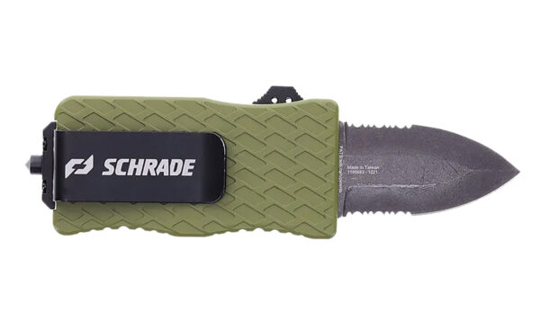 173676 Schrade Uproar Mini OTF 1.9″ Dagger OD Green