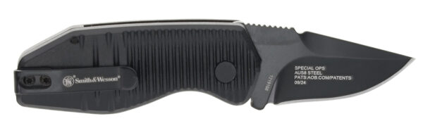 173680 Smith & Wesson Knives 1219165 Special Ops Mini 1.90″ Folding Drop Point Plain AUS-8A SS Blade Aluminum Handle