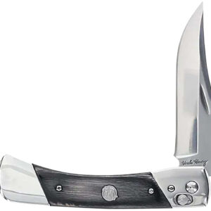 Uncle Henry 1222013 Bear Paw  3.80″ Folding Plain 7Cr17MoV SS Blade, Black/SS Wood Laminate Handle