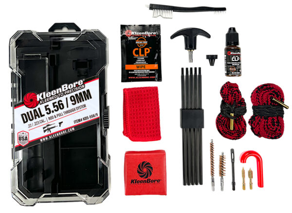 173690 KleenBore KDS556/9 Dual System Cleaning Kit 5.56/22/223 w/ Dual Rod Rope Pull Through