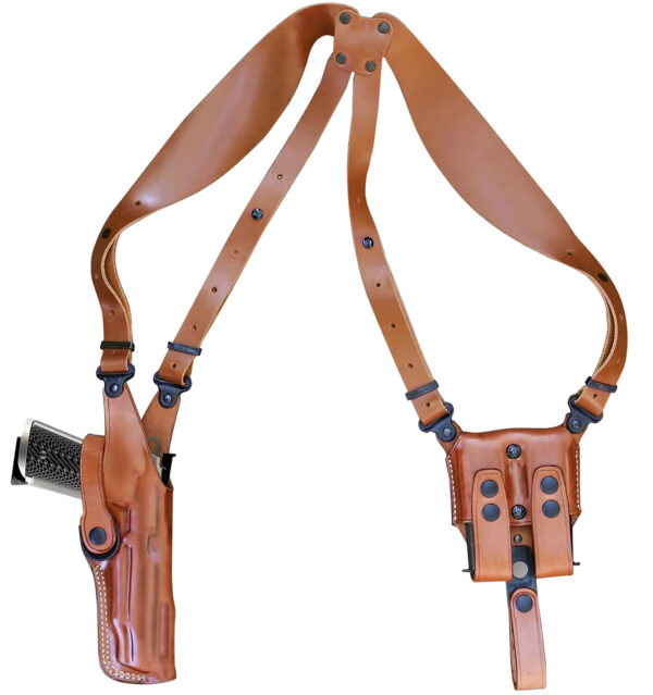 1791 Gunleather NSS2.1CBRVR  Optic Ready Shoulder Vertical Brown Fits Glock 17 Right Hand