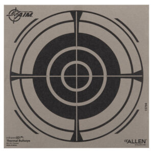 Allen 15794 Thermal Target  Bullseye Hanging Paper 8″ x 8″ Black/Gray