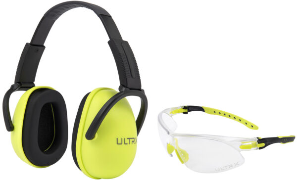174241 Allen 4176 Sound Blocker Ear & Eye Protection Combo 23 dB Lime Green Youth