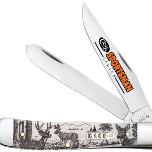 Case Trapper Deer 4-1/8″ 2-Blade Natural Bone