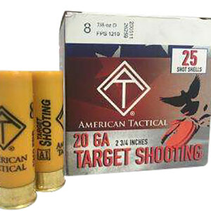 ATI Target Load 20 Gauge 2.75″ 7/8oz #8 Shot 25rd Box