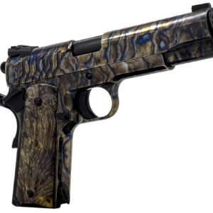 Dickinson LLC DCKSN45FS 1911 Premium Fireball 45 ACP 9+1 5″ Black Steel Barrel, Fireball Serrated Aluminum Slide, Fireball Steel Frame, Wood Grip