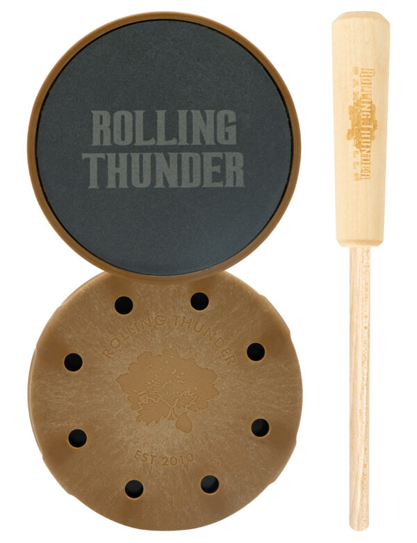 175268 Rolling Thunder Game Call TCP-TDS Thunderdome Pot Calls & Strikers Attracts Turkey Species Hickory/Slate