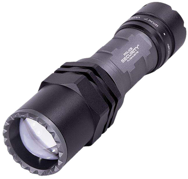 Police Security Long Throw Flashlight 400 Lumens Black