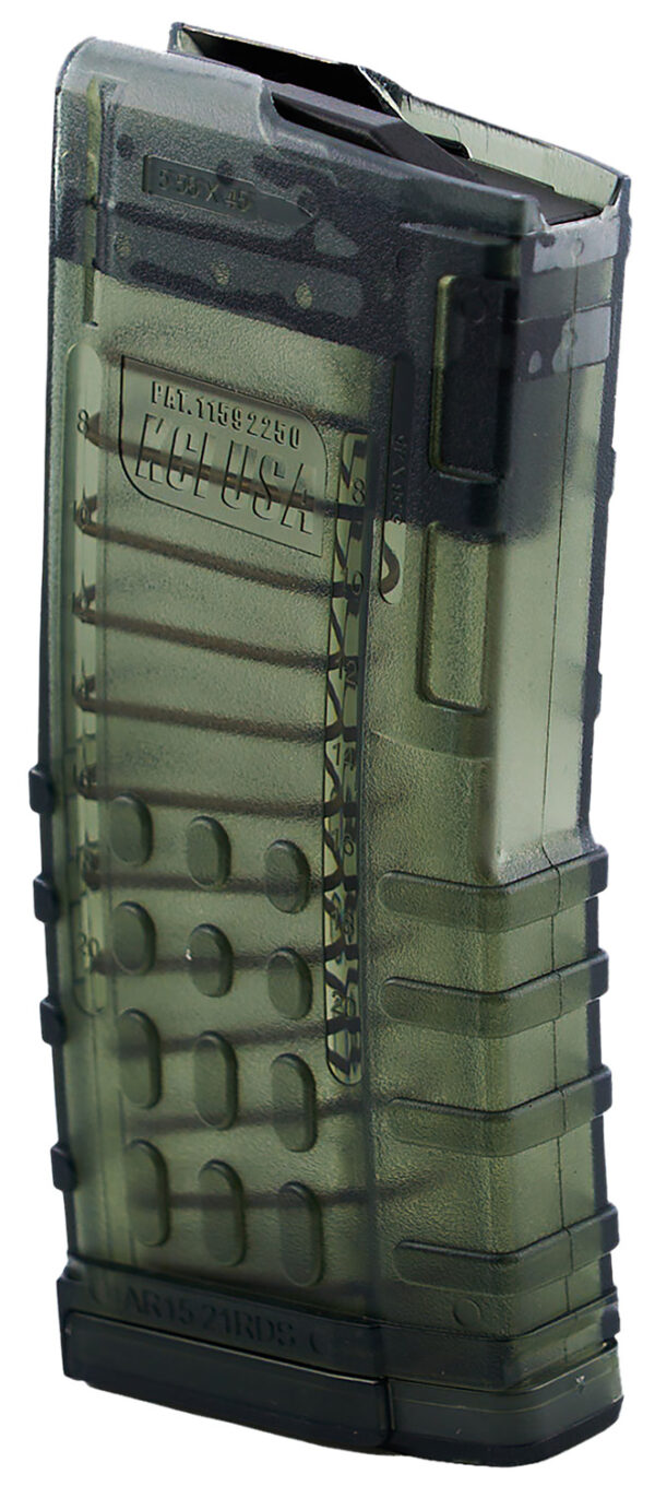Kci Usa Inc KCIMZ066   21rd 223 Rem Fits AR-15 Translucent Smoke Polycarbonate