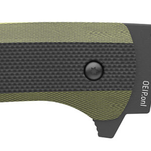 Outdoor Edge VX430BC Razor VX4  3″ Folding Plain Black/Green