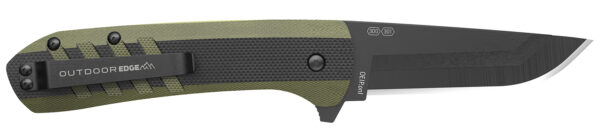 176991 Outdoor Edge VX430BC Razor VX4 3″ Folding Plain Black/Green