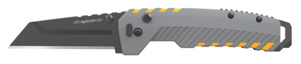 Outdoor Edge XDS230AC Razor XD2  3″ Folding Plain 420J2 SS Blade Gray/Yellow