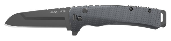 177001 Outdoor Edge XDS330AC Razor XD3 3″ Folding Plain 420J2 SS Blade Charcoal