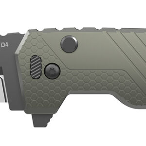 Outdoor Edge XDS430AC Razor XD4  3″ Folding Serrated 420J2 SS Blade Green