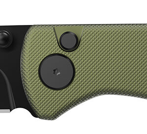 Outdoor Edge DK1C Dirk  3.25″ Folding Drop Point Plain Black Oxide 8Cr13MoV SS Blade Green Anodized