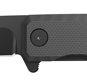 Outdoor Edge PL2C Peleus  3.10″ Folding Clip Point Plain Black Oxide 8Cr13MoV SS Blade G10 Handle