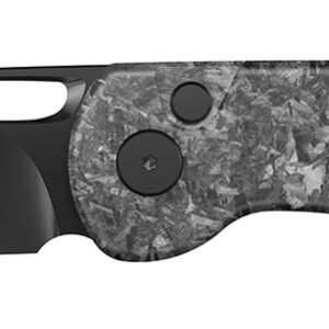Outdoor Edge KN1C Kaytan  3.30″ Drop Point Plain Black Oxide 8Cr13MoV SS Blade Carbon Fiber Handle