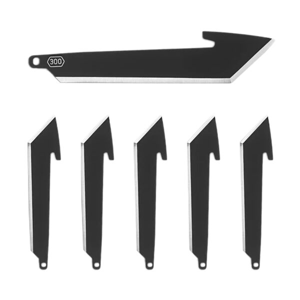 Outdoor Edge RRT30K6C   3″ Tanto Plain Black Oxide 420J2 SS Blade 6 Blades