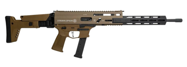 177410 Grand Power Stribog SP9A3G 9mm 16″ Black Barrel Flat Dark Earth Receiver