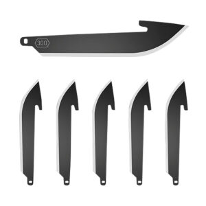 Outdoor Edge Razor EDC 3″ Drop-Point Blades 6-Pack Black
