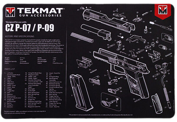 TekMat Armorer’s Bench Mat 11×17 CZ P-07/P-09