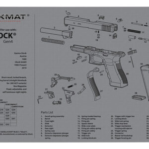 TekMat Glock Gen4 Bench Mat 11×17 Gray