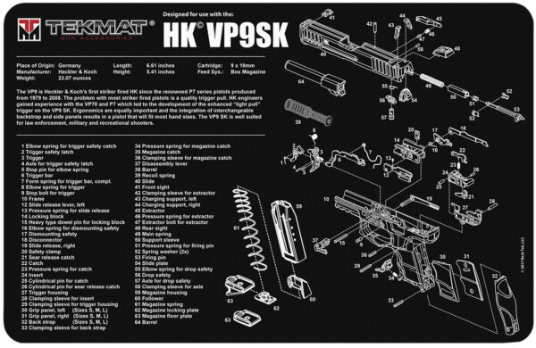 TekMat VP9SK 11×17 Neoprene Armorer’s Mat