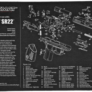 TekMat Ruger SR22 11×17 Neoprene Bench Mat