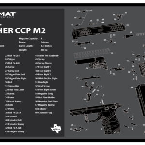 TekMat Walther CCP M2 Cleaning Mat 11×17 Black/White