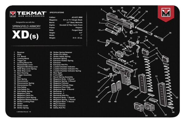 TekMat TEKR17XDS Springfield XDs 11×17 Cleaning Mat