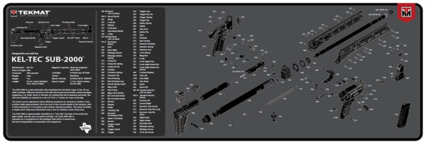 177719 TekMat TEKR36KELSUB2 Kel-Tec SUB2000 12×36 Cleaning Mat