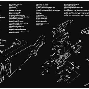 TekMat TEKR36REM870 Remington 870 Cleaning Mat Black/White Rubber 12″x36″ Remington 870 Parts Diagram