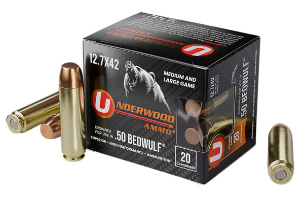 177845 Underwood Ammo 50 Beowulf 350gr FMJ – 20rd Box