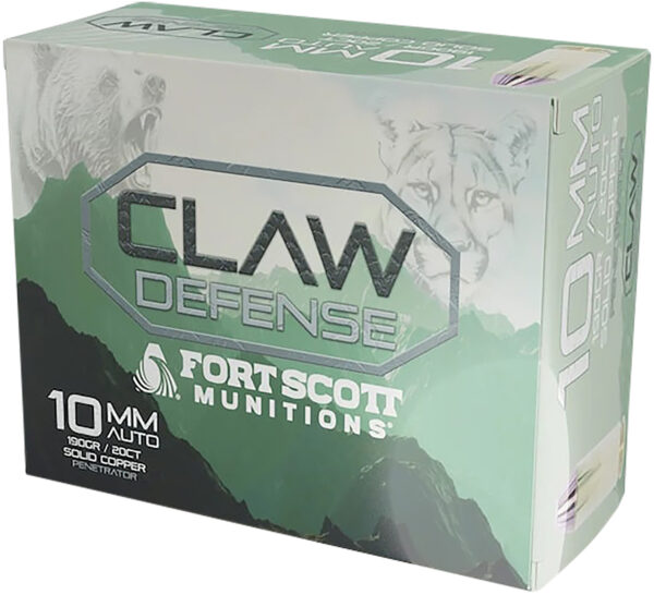 Fort Scott Claw Defense 10mm 190gr Flat Nose 20rd