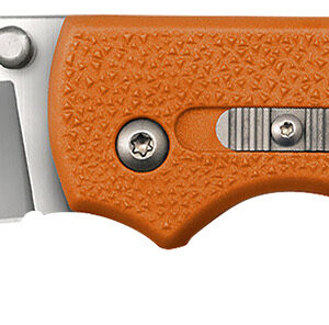 Cold Steel CS23JBZ Double Safe Hunter 3.50″ Folding Clip Point Plain Satin 8Cr13MoV SS Blade, 4.88″ Blaze Orange Textured GFN Handle