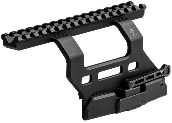 Leapers MTUAK01 Quick-Detachable AK Side Mount  Matte Black Anodized Aluminum 6.69″ Long