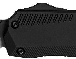 Kershaw 9000R Livewire  Automatic 3.30″ OTF Reverse Tanto Plain Black PVD Flats/Satin Grinds CPM MagnaCut Steel Blade, Black Anodized Aluminum Handle