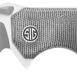 Sig Sauer Knives VA9SBT Validus  3.78″ Folding Modified Tanto Plain Dark Acid Stonewash/Satin M390 Steel Blade, 4.76″ Salt & Pepper Canvas Micarta Handle