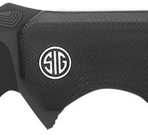Sig Sauer Knives VA9BBS Validus  3.78″ Folding Drop Point Part Serrated Black PVD M390 Steel Blade, 4.76″ Black Textured G10 Handle