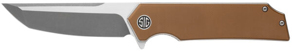 178310 Sig Sauer Knives TS8SBRN Tsuru 3.30″ Folding Tanto Plain Satin 154CM SS Blade, 4.20″ Coyote Brown G10 Handle