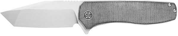 Sig Sauer Knives XI6SB Xiphos  3.40″ Folding Modified Tanto Plain Satin Nitro-V Blade, 4.20″ Salt & Pepper Micarta Handle