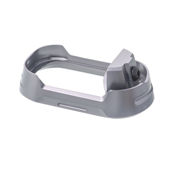 178360 Tyrant CNC TDG17MWG4GREYBLACKSCRE Magwell Fits Glock 17 Gen4 Grey Aluminum