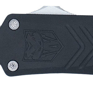 CobraTec Knives SBLKFSXGEN3DNS FS-X Gen III Small 2.75″ OTF Drop Point Plain Stonewashed D2 Steel Blade, 3.88″ Aluminum Handle