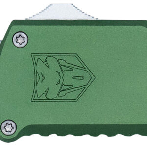 CobraTec Knives CTOTFUTODG Utility  OTF Plain Aluminum Blade, 3.38″ OD Green Aluminum Handle