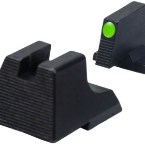 H&K Iron Sight Set Green Tritium Black Fits VP9/VP40/P30/HK45