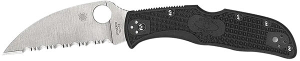 Spyderco C243FPWCBK Endela Lightweight 3.40″ Folding Wharncliffe Plain VG-10 SS Blade, Black Textured FRN Handle