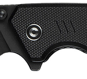 Civivi Knives C24012-1 Merit  3.28″ Folding Drop Point Plain Black Stonewashed 14C28N Steel Blade, Black Textured G10 Handle