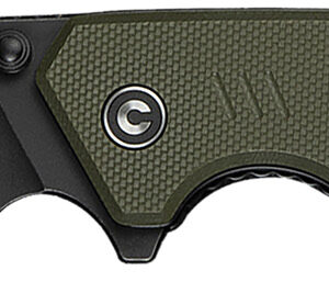 Civivi Knives C24012-2 Merit  3.28″ Folding Drop Point Plain Black Stonewashed 14C28N Steel Blade, OD Green Textured G10 Handle